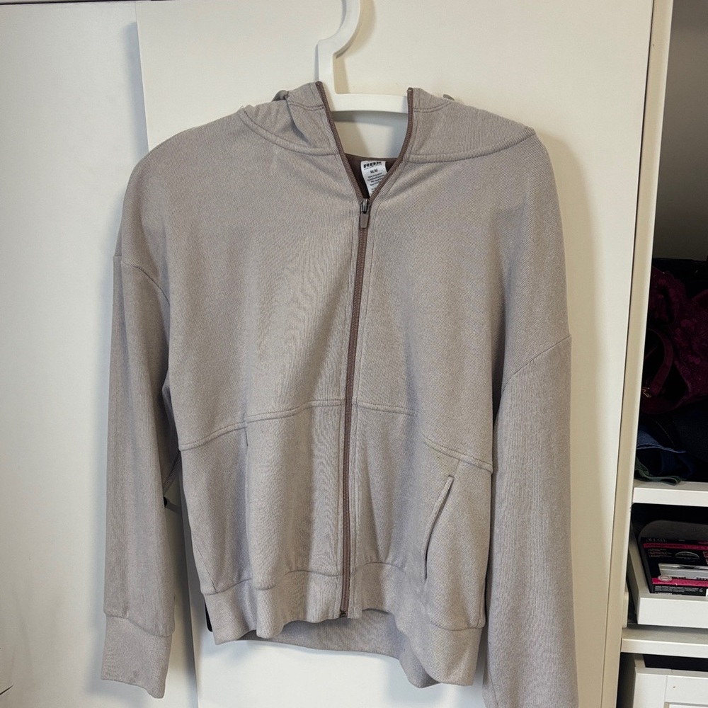 RBX Taupe Zip-Up Hoodie